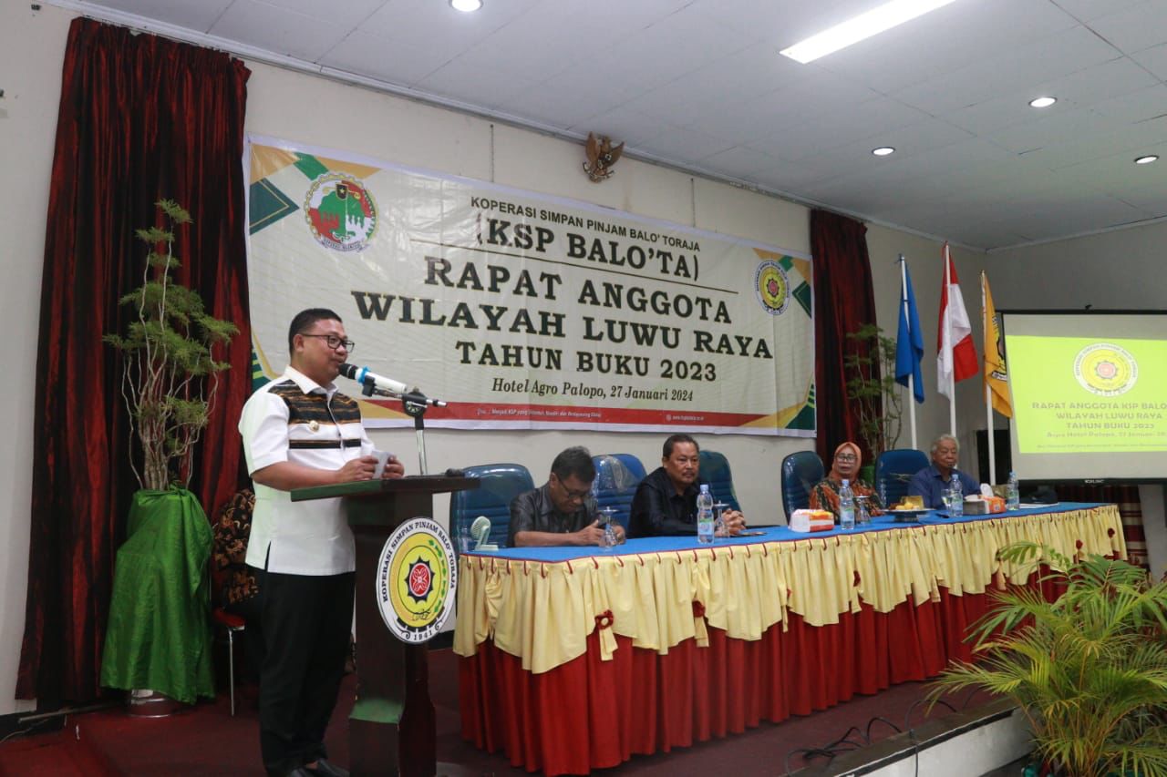 Pj Wali Kota Palopo Buka Rapat Anggota Tahunan KSP Baloâ€™ta Tahun Buku 2023