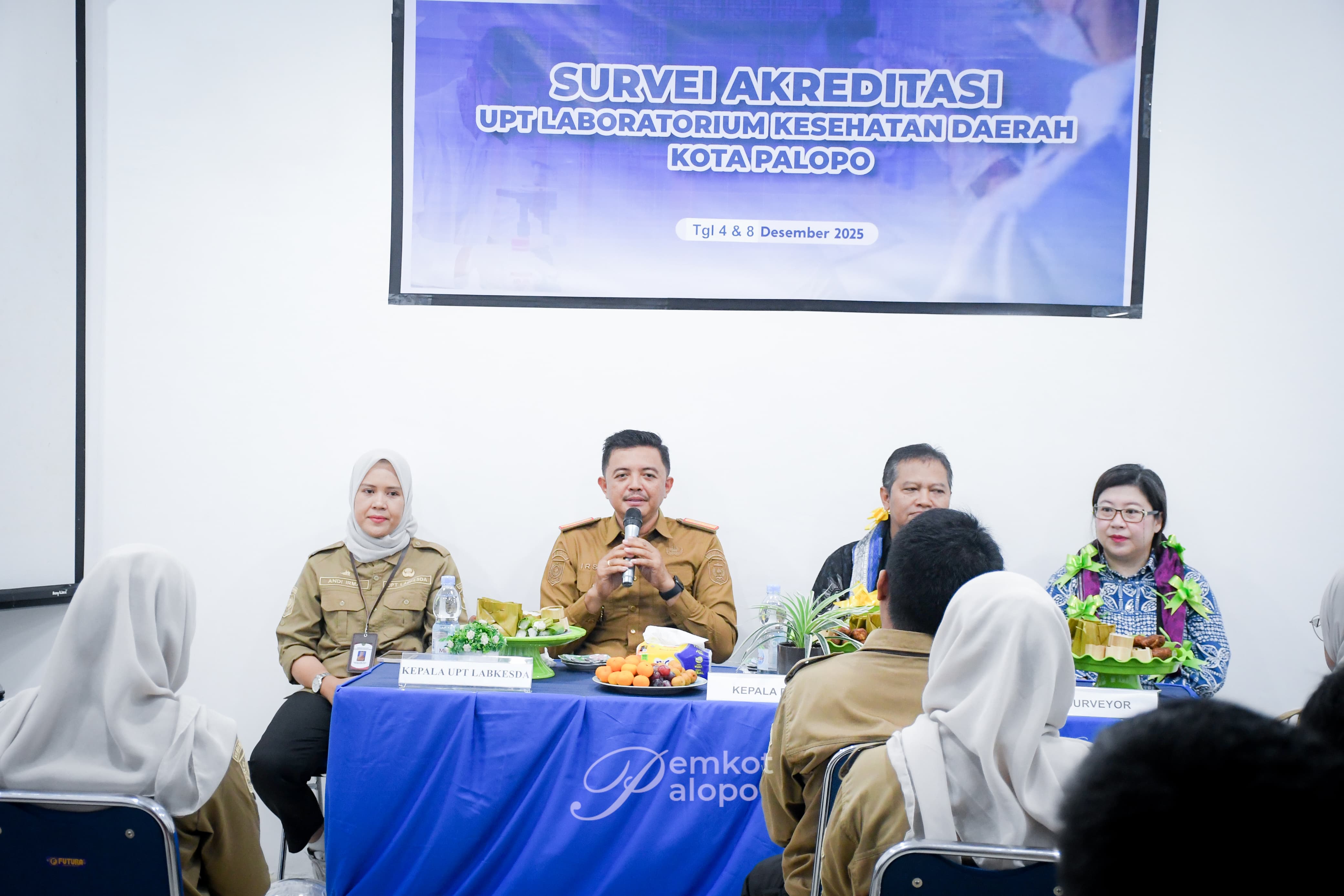 Kadis Kesehatan menyambut Tim Survei Akreditasi Labkesda