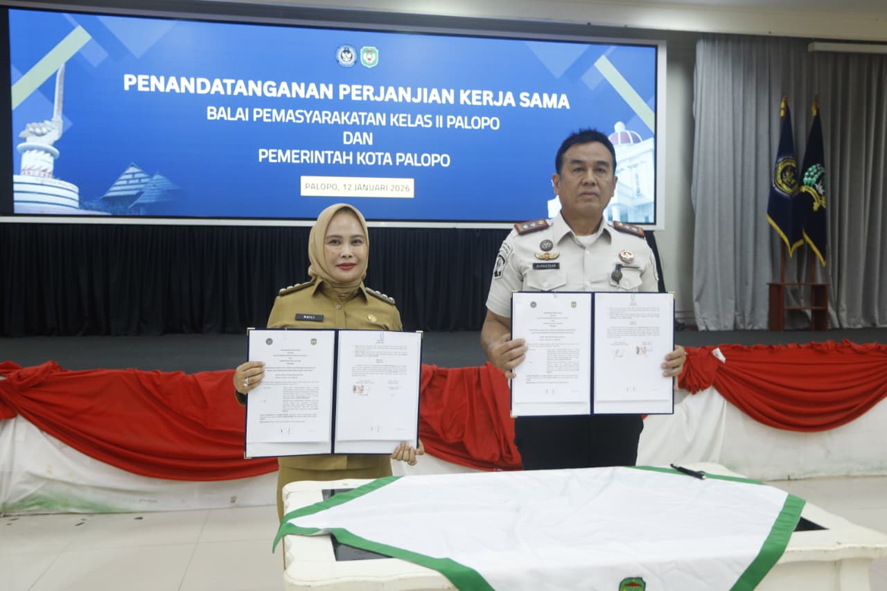 Pemkot Palopo dan Bapas Teken PKS Pidana Kerja Sosial