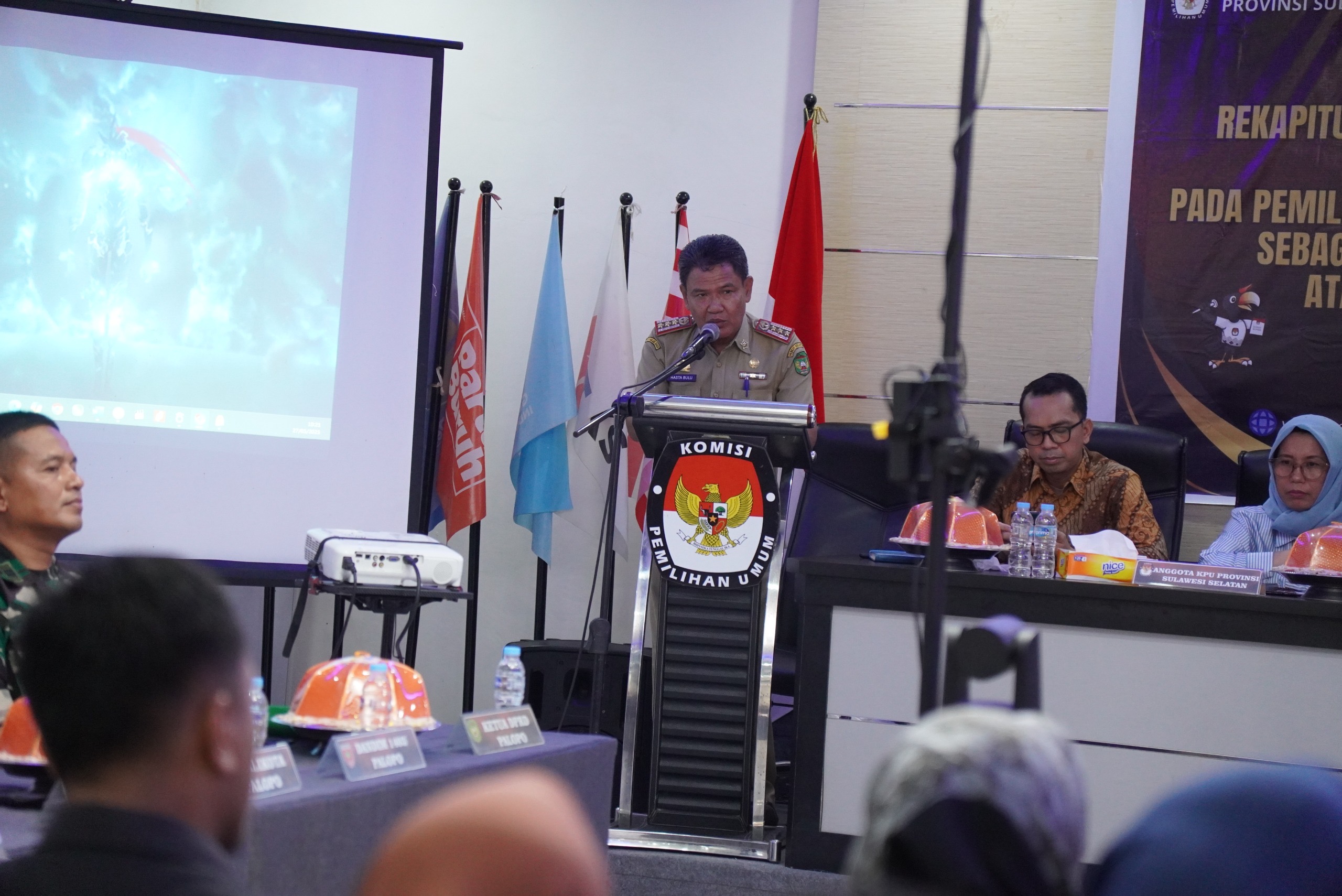 Rapat Pleno Terbuka Rekap Hasil PSU, Pemkot Palopo Ucapkan Terima Kasih