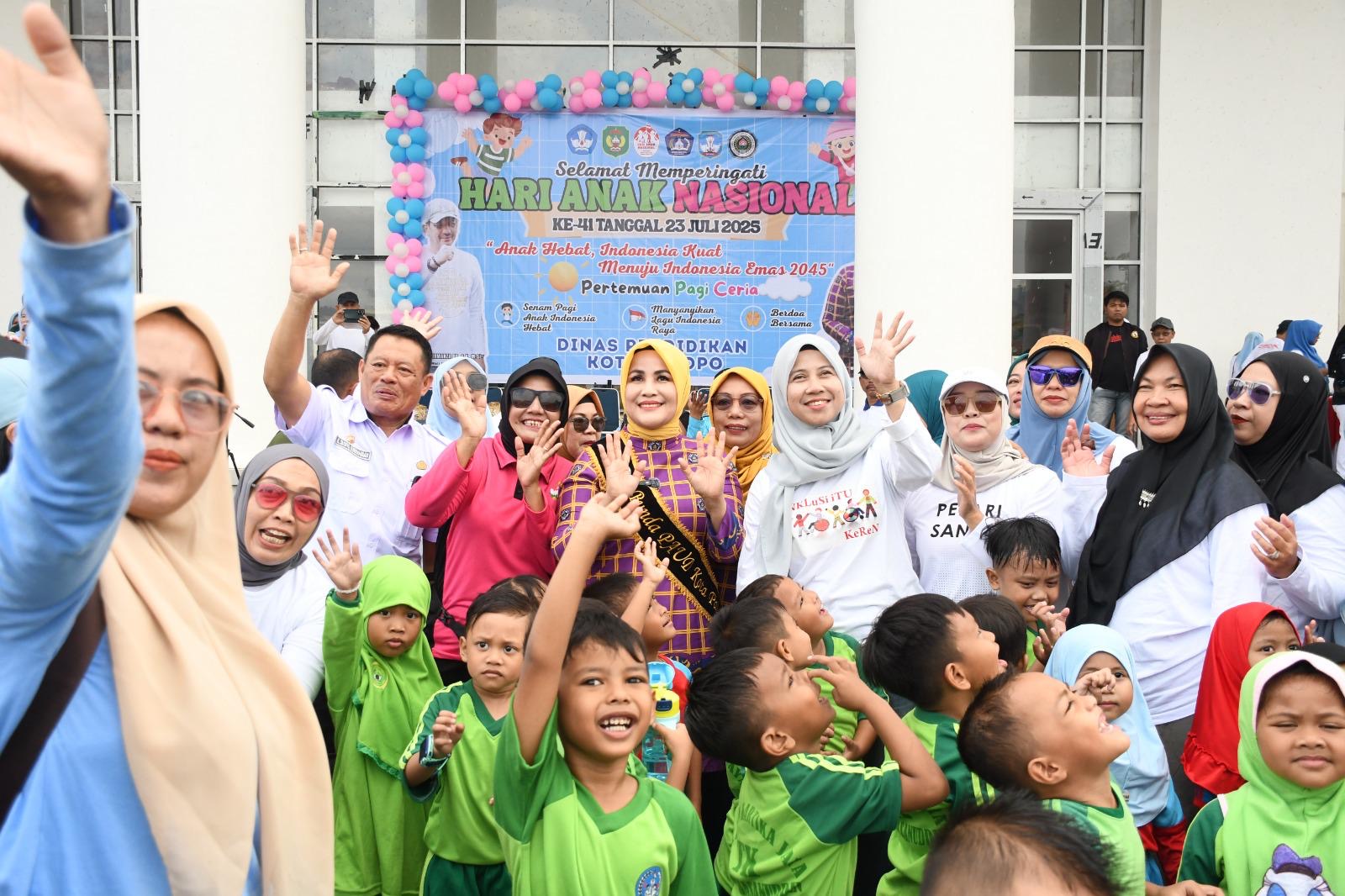 Peringatan Hari Anak Nasional Bersama Bunda Paud Palopo Berlangsung Meriah dan Ceria