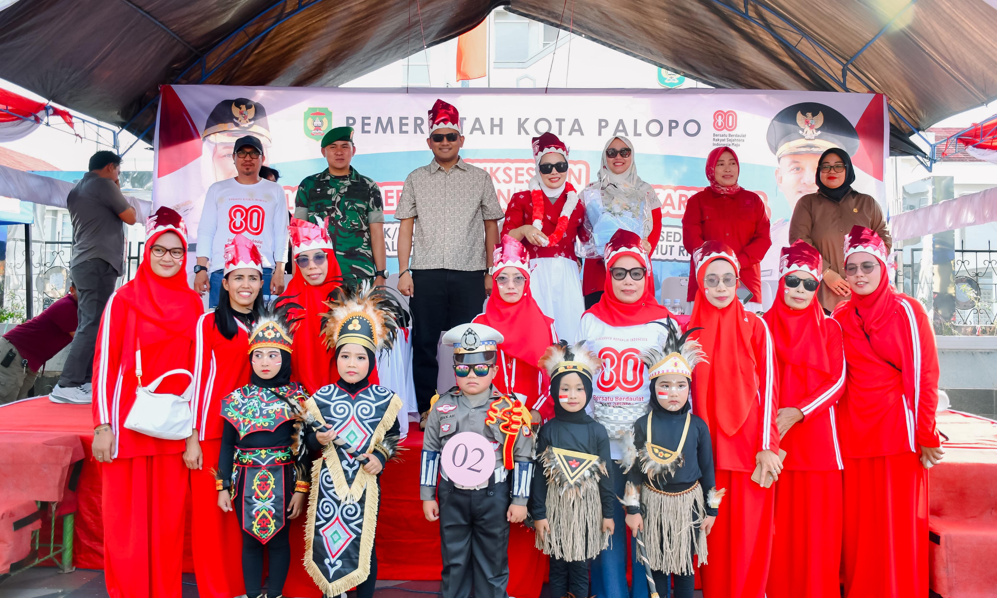 Lucu dan Menggemaskan, Karnaval TK Se-Kota Palopo Peringati Kemerdekaan RI