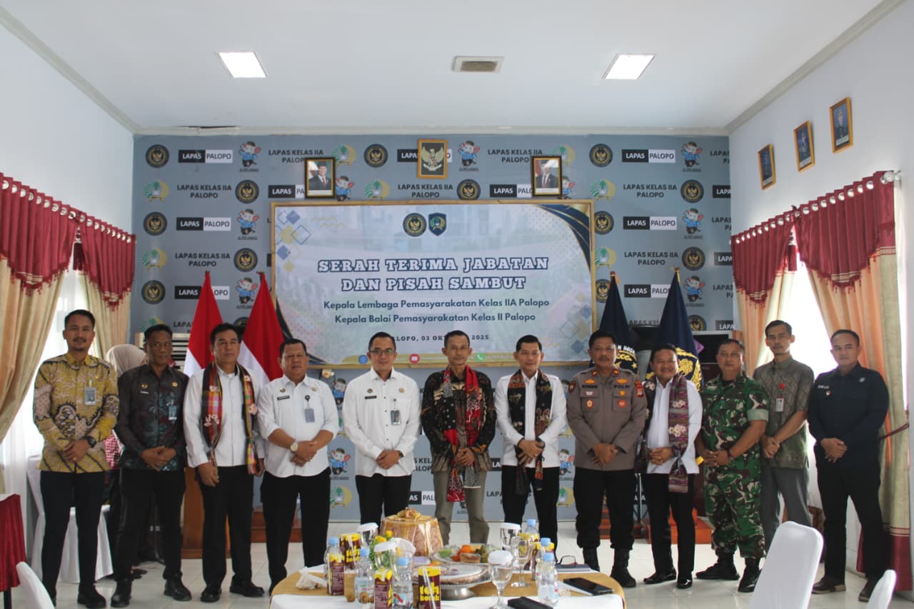 Staf Ahli Perekonomian hadiri Serah Terima Jabatan dan Pisah Sambut Kepala Lapas Palopo