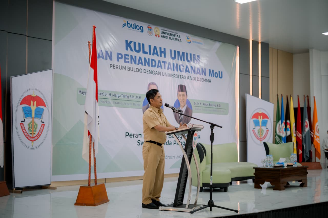 Pj Sekda Hadiri Kuliah Umum dan Penandatanganan MoU Unanda dengan Bulog