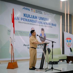 Pj Sekda Hadiri Kuliah Umum dan Penandatanganan MoU Unanda dengan Bulog