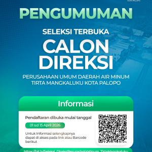 Kesempatan Berkarier Sebagai Direktur PDAM Tirta Mangkaluku Kota Palopo 2026-2031